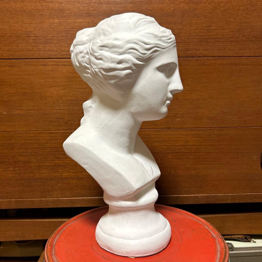 ミロ ヴィーナス 石膏像 胸像 台座付 デッサン用 美術 蚤の市 ヴィンテージ