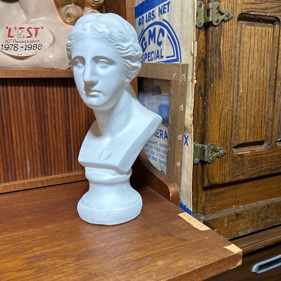 ミロ ヴィーナス 石膏像 胸像 台座付 デッサン用 美術 蚤の市 ヴィンテージ