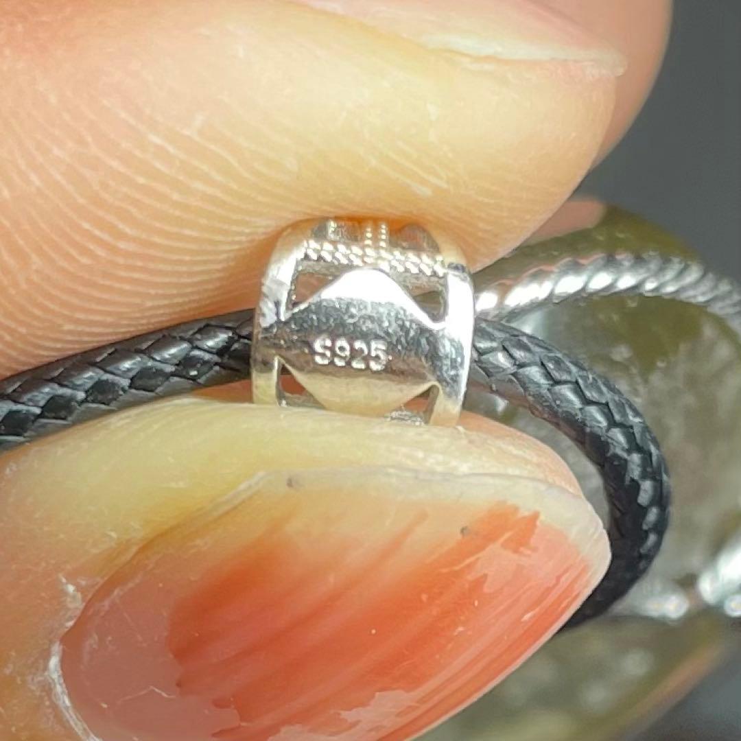 天然石ペンダント　高品質リビアングラス　イエロー　42*33mm SV925刻印