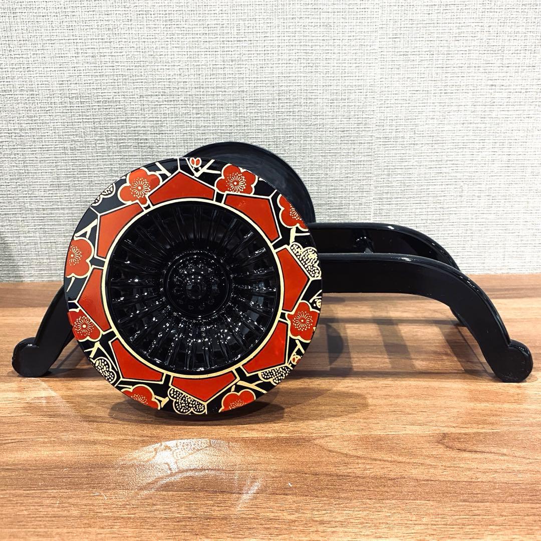 【九谷焼】九谷美泉　床飾り　花柄　陶器　花瓶　スタンド付き