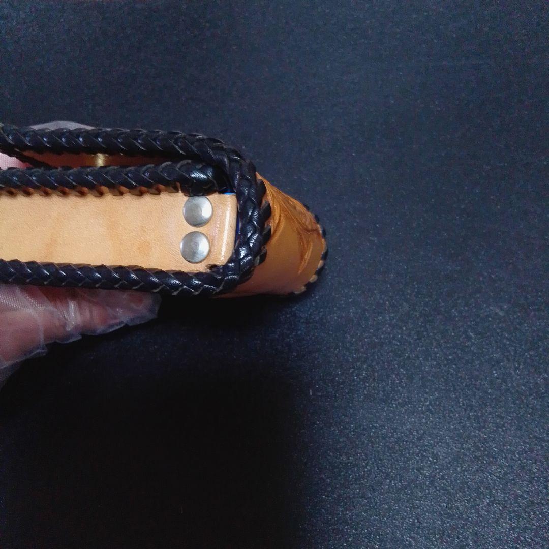 レザーシガレットケース　シルバー925フック、リング付き