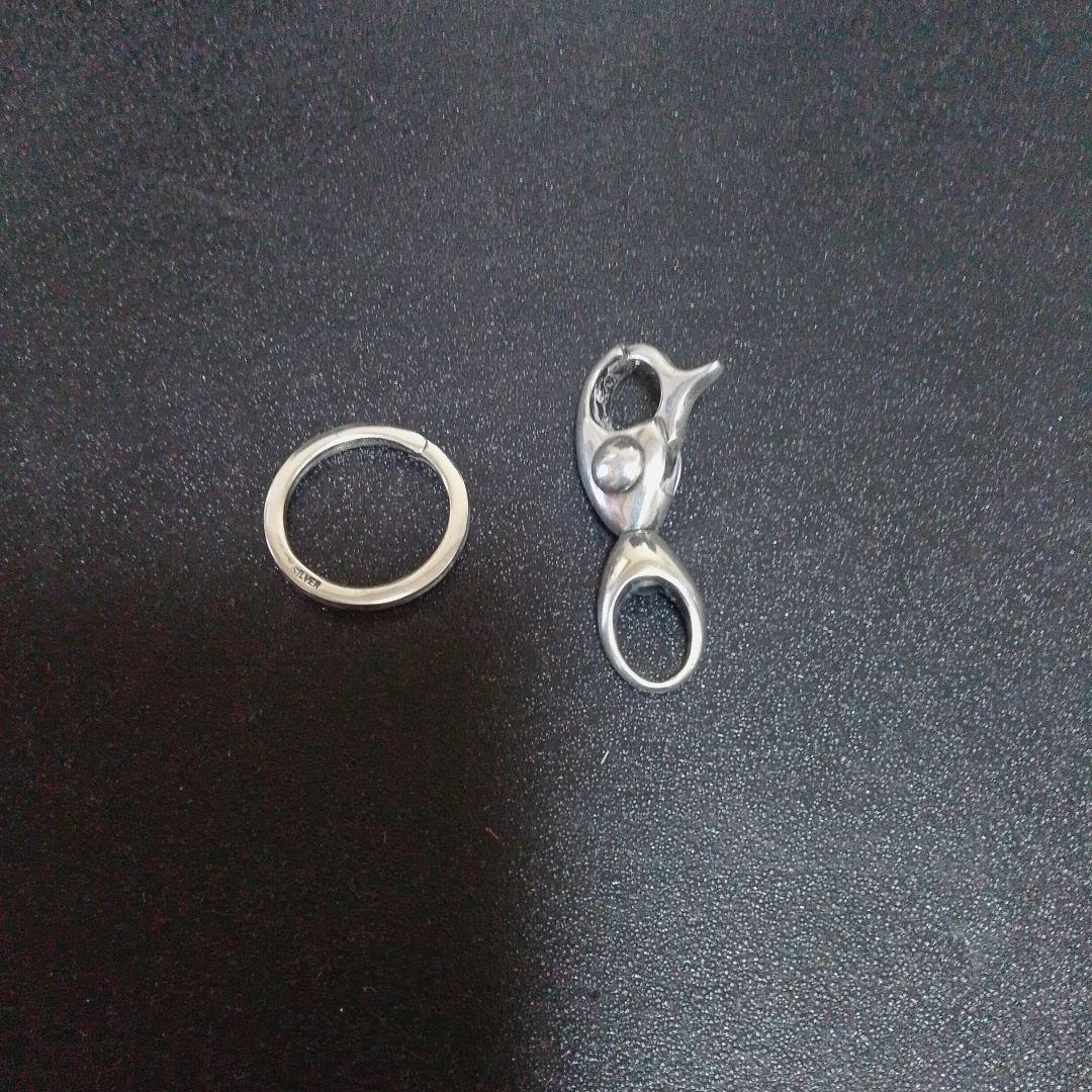 レザーシガレットケース　シルバー925フック、リング付き