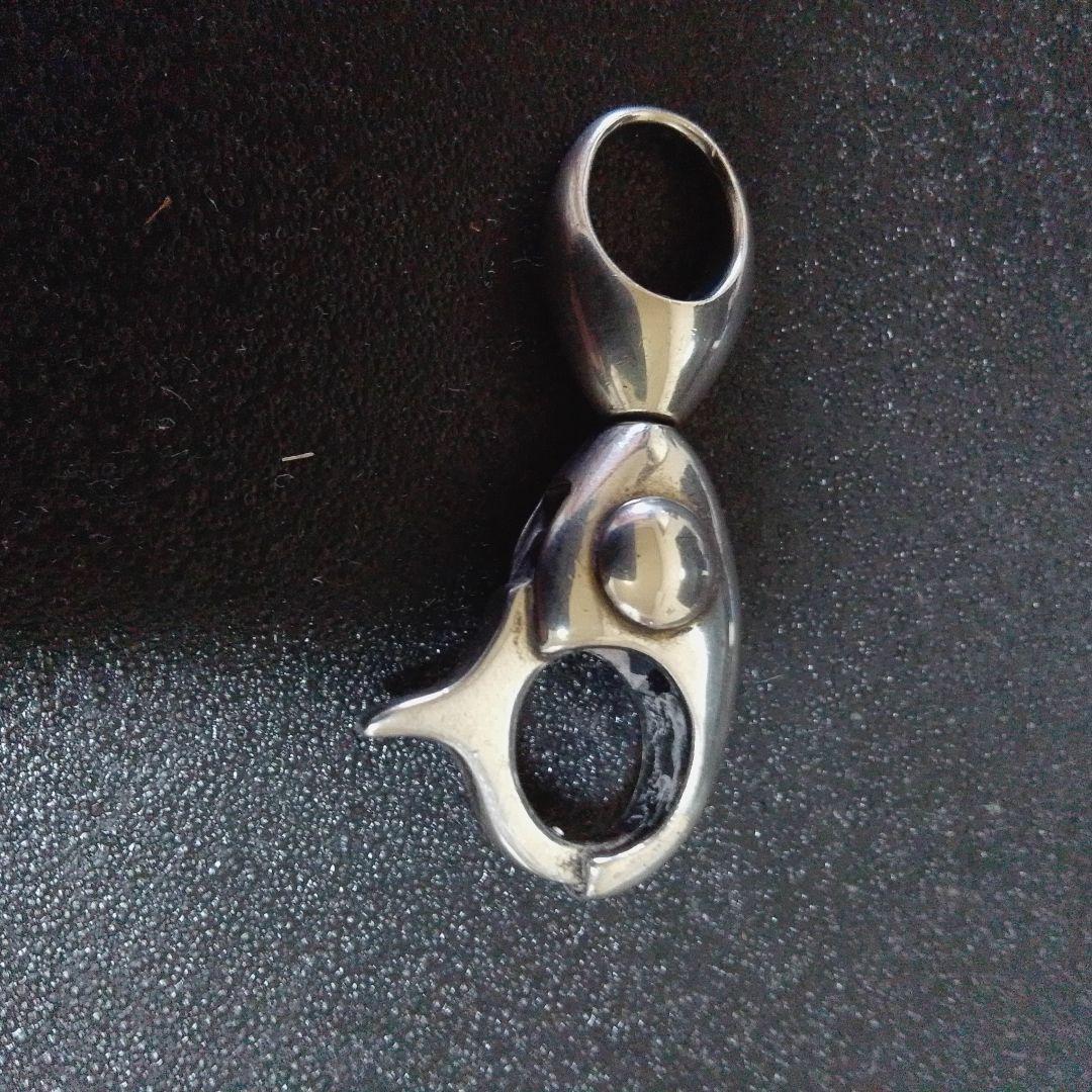 レザーシガレットケース　シルバー925フック、リング付き