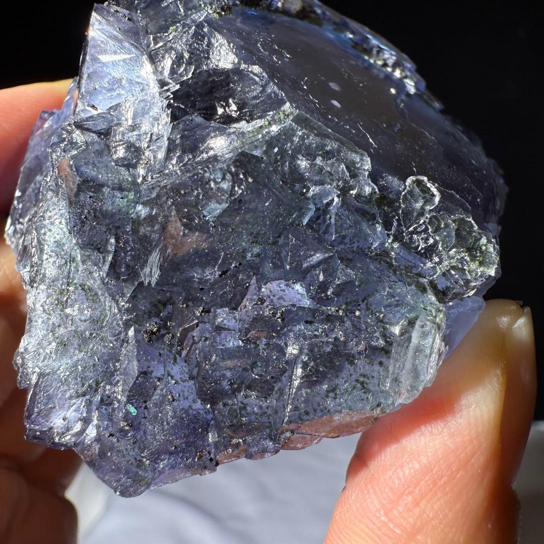 天然石ブルーフローライトの原石　置物　鉱物NO.070503