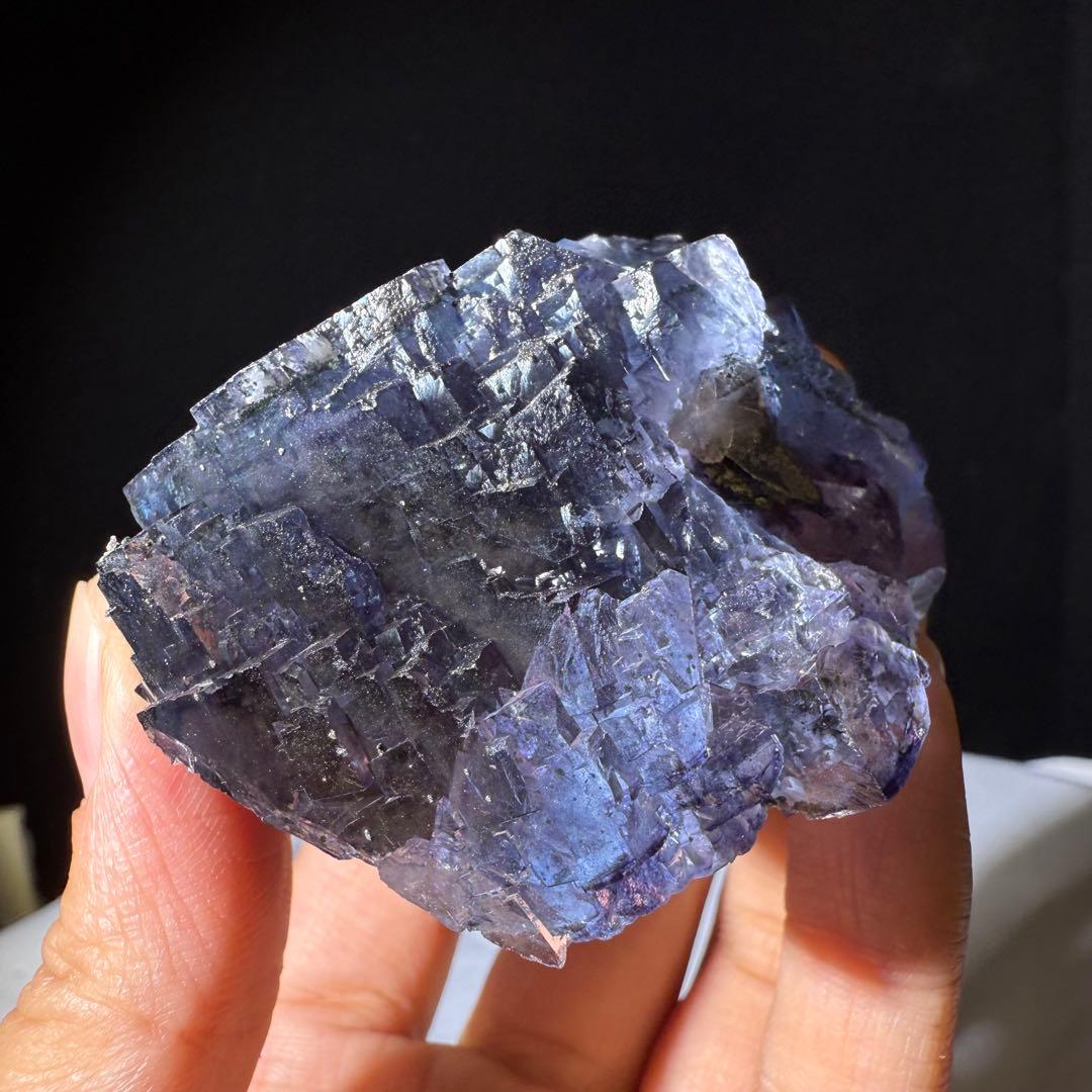 天然石ブルーフローライトの原石　置物　鉱物NO.070503