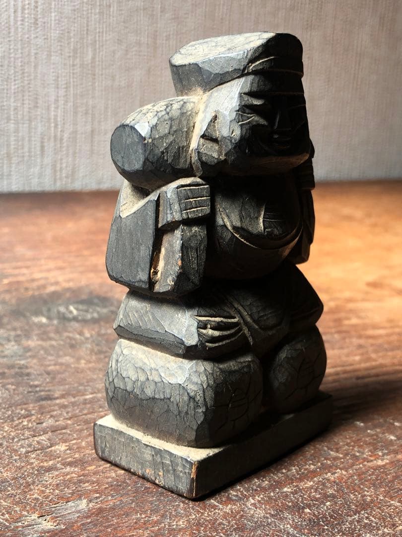 家の神　民衆仏　大黒天　木彫　江戸時代後期から幕末　古民藝