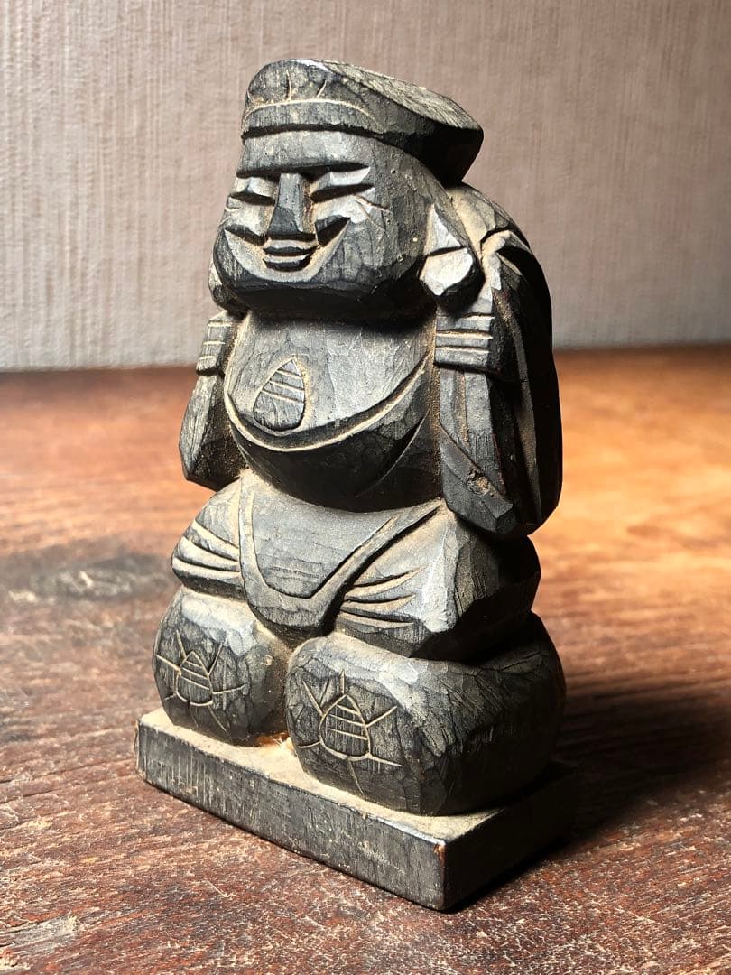 家の神　民衆仏　大黒天　木彫　江戸時代後期から幕末　古民藝
