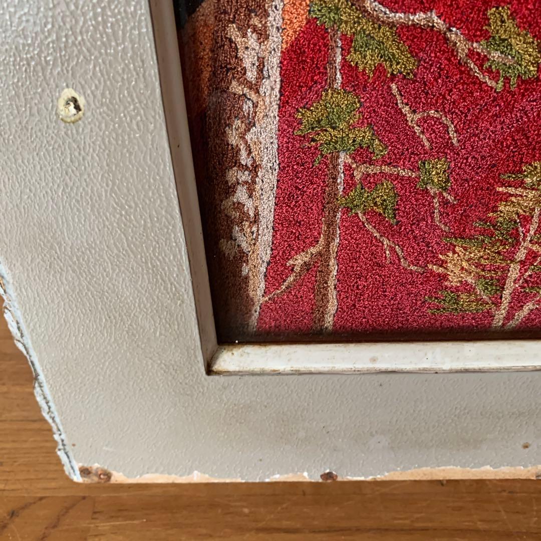 赤富士　額　刺繍