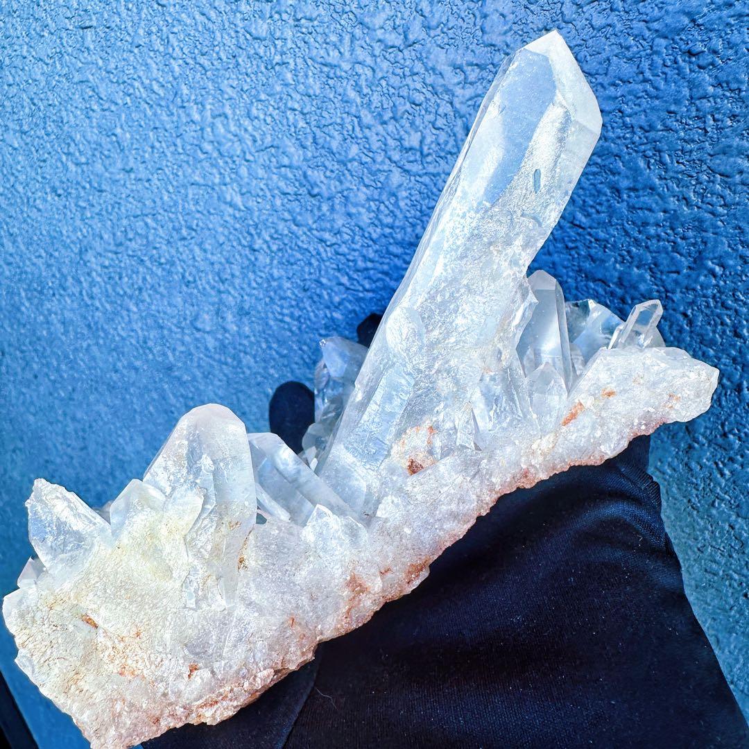 希少高透明度❗️マニカラン産キラキラ☆ヒマラヤ水晶クラスター超強いパワーA1414