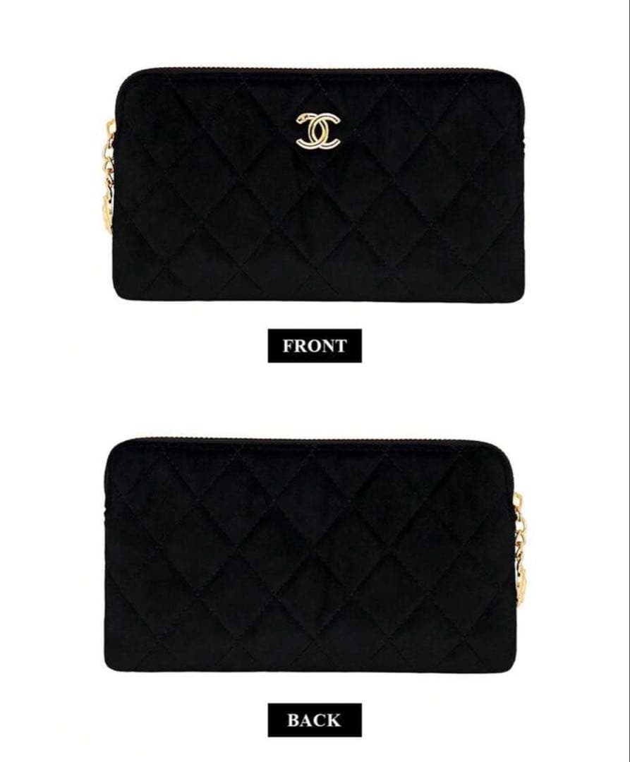 CHANEL マテリアル ベルベット ポータブルメイクアップバッグ ノベルティ
