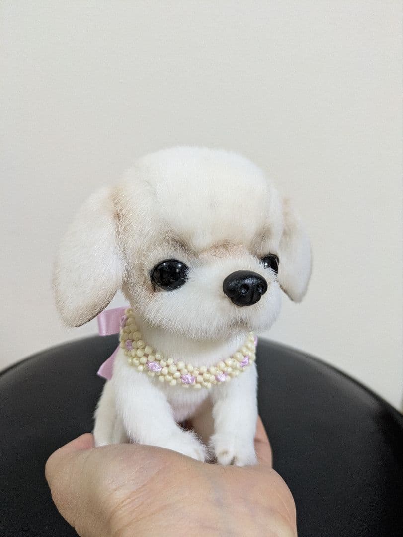 ハンドメイド* ぬいぐるみ*垂れ耳の犬*パピー*白