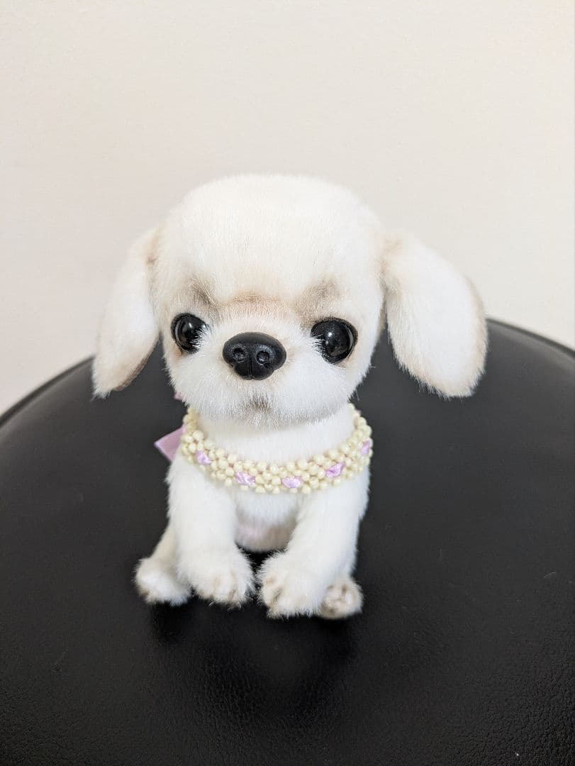 ハンドメイド* ぬいぐるみ*垂れ耳の犬*パピー*白