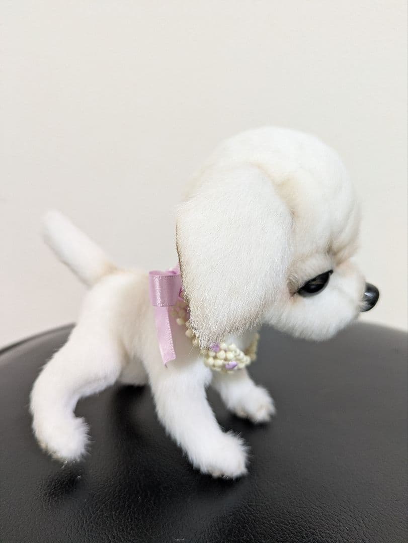 ハンドメイド* ぬいぐるみ*垂れ耳の犬*パピー*白