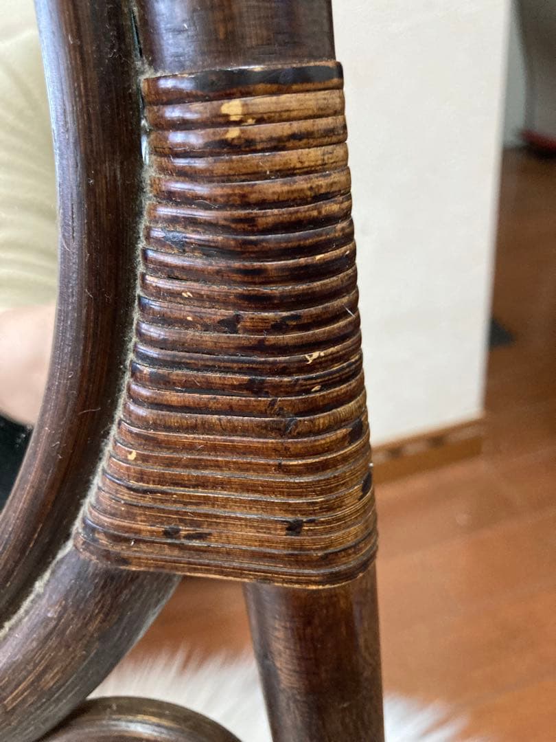 オールドラタンミラー/ヴィンテージ/姿見/スタンドミラー/大きめ/古道具