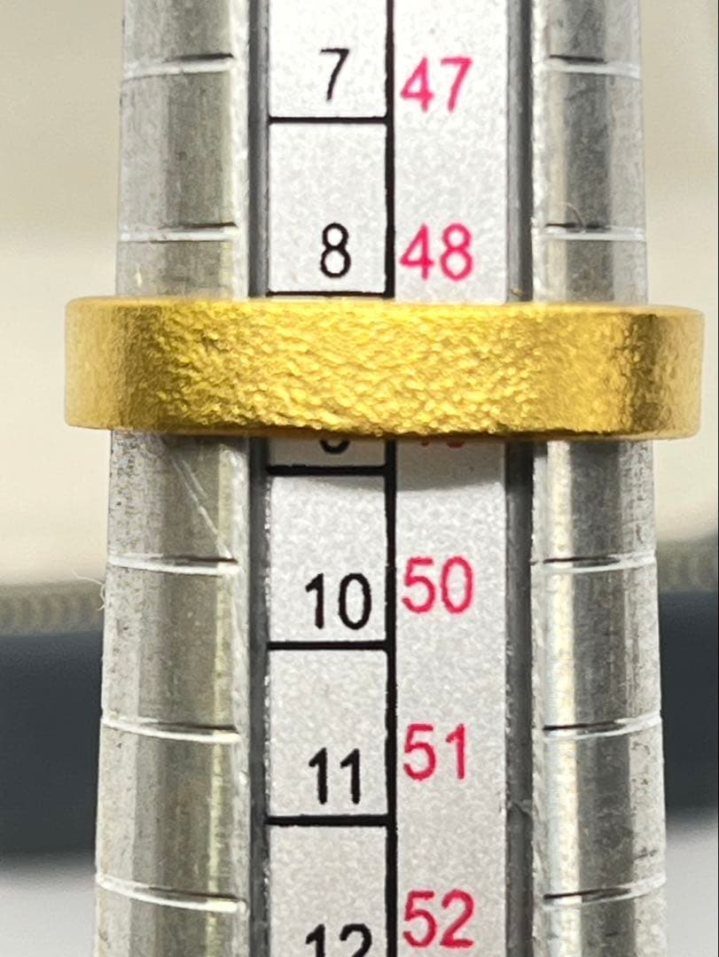 K24 純金 平打ちマットリング 艶消し加工5.0g 刻印あり ハンドメイド