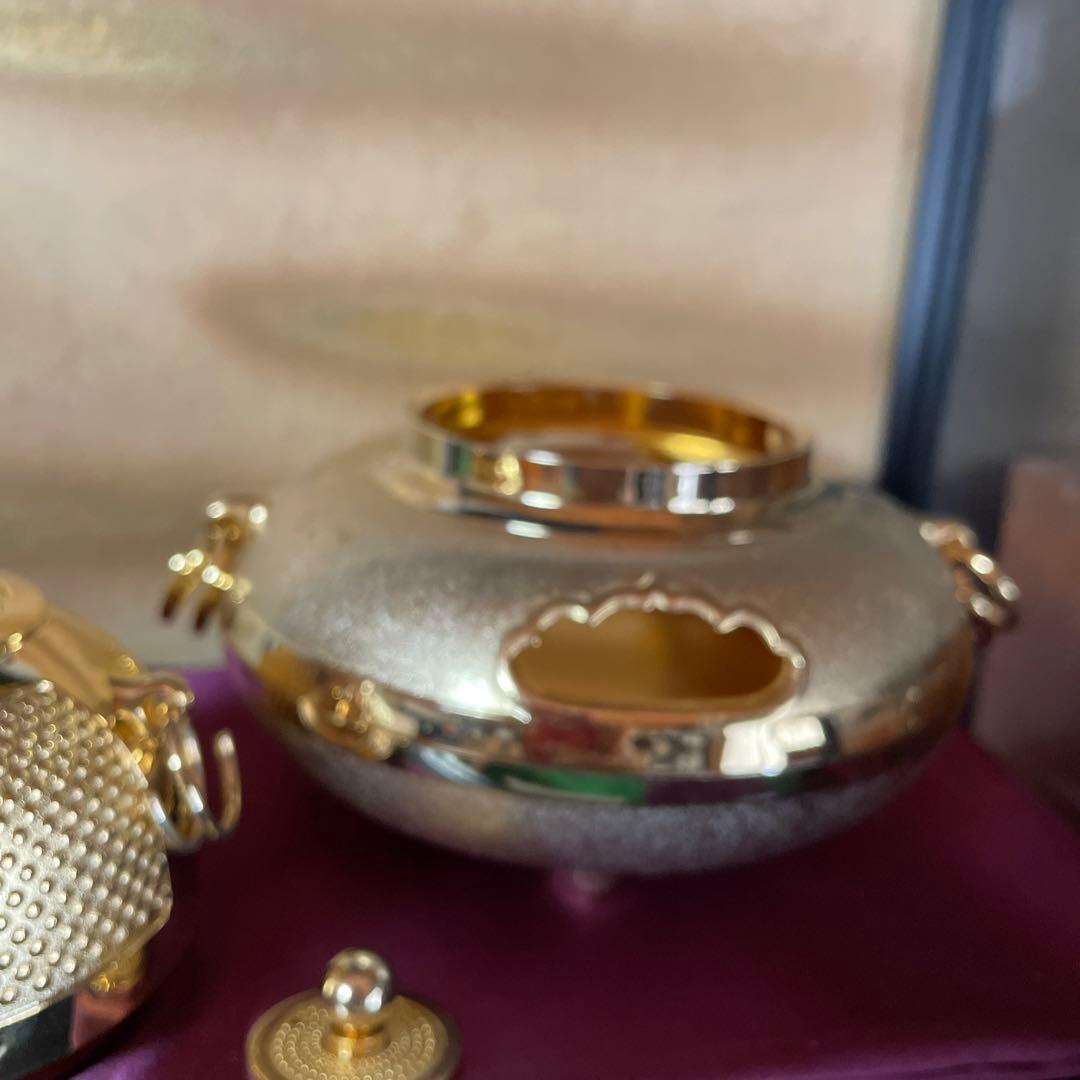 天皇陛下御即位 50年記念 黄金 壺 盃 新品未使用品