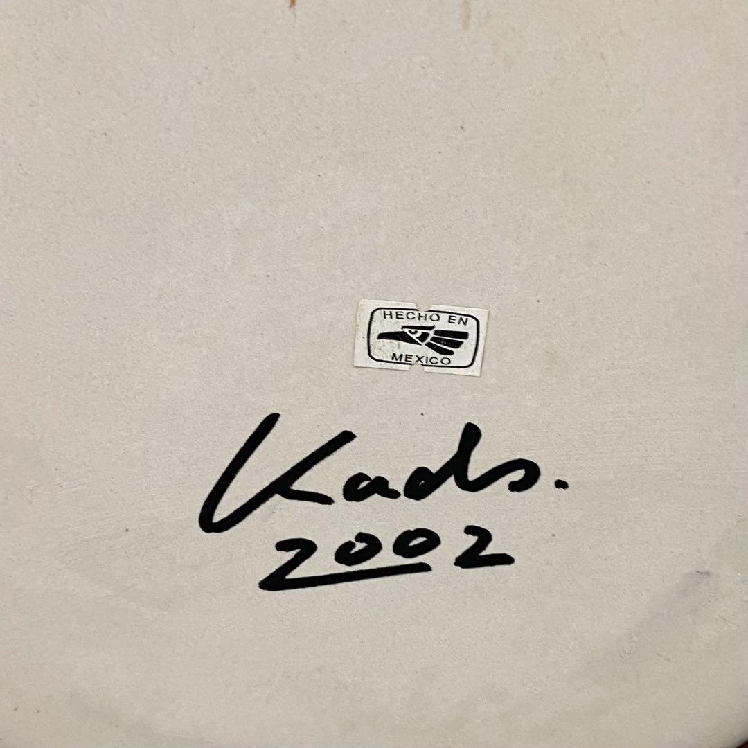 Kads MIIDA 三井田 一成 2002年 MEXICO ブルー人物 絵皿