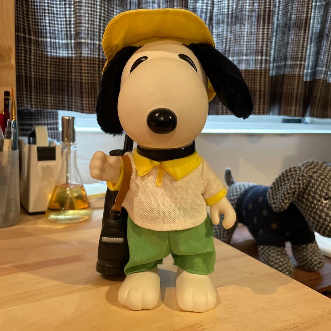 【レア】ビンテージスヌーピーソフビ　ゴルフバージョン60年代