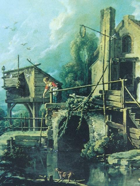 フランソワ ブーシェ、【鳩小屋，またはシャトラントンの水車小屋】