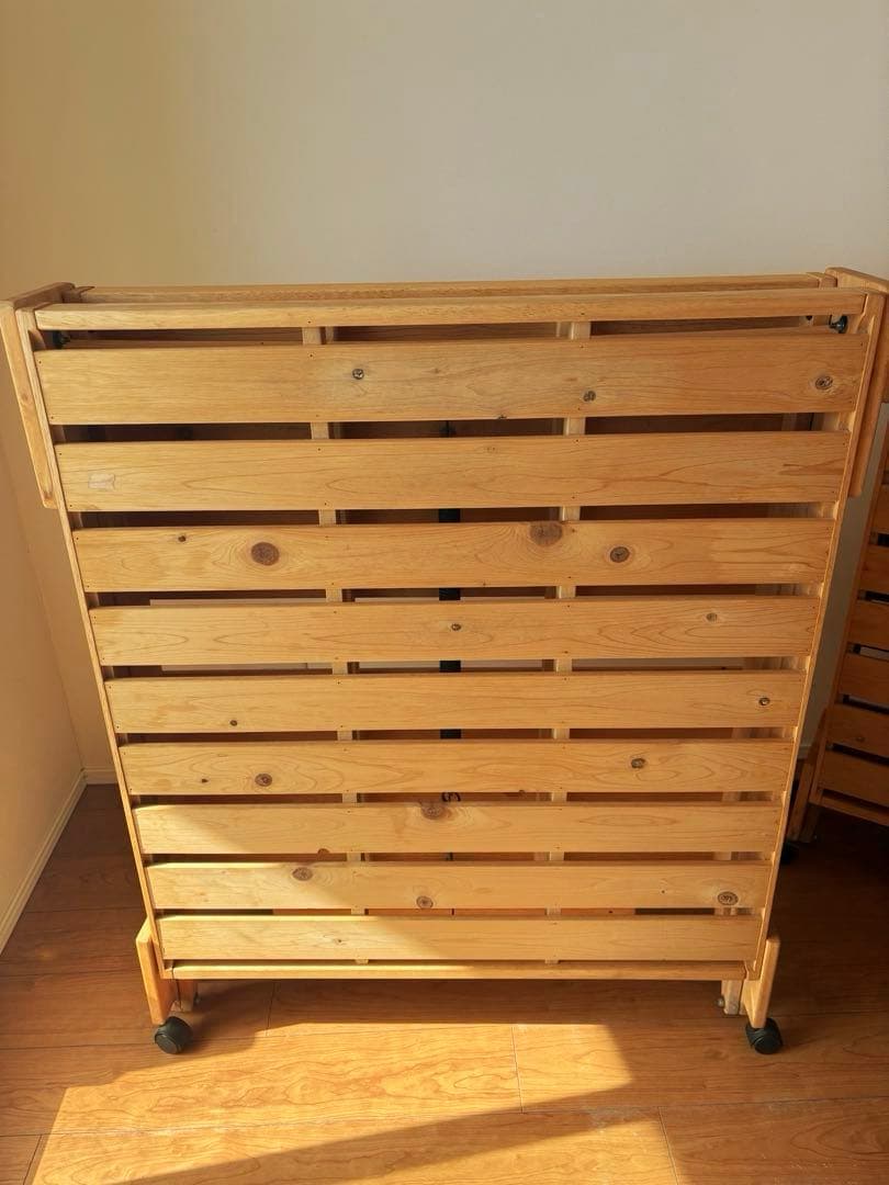 中居木工　折りたたみ　すのこベッド　2台セット　1台でのバラ売りも可