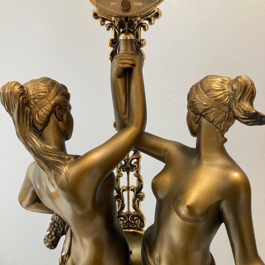 CITIZEN（シチズン）振り子置き時計二人の女神様アンティーク昭和レトロ