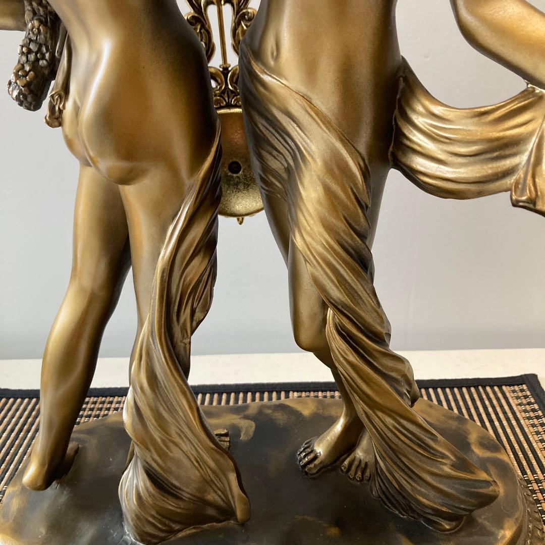 CITIZEN（シチズン）振り子置き時計二人の女神様アンティーク昭和レトロ