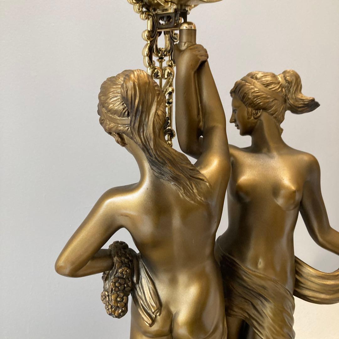 CITIZEN（シチズン）振り子置き時計二人の女神様アンティーク昭和レトロ