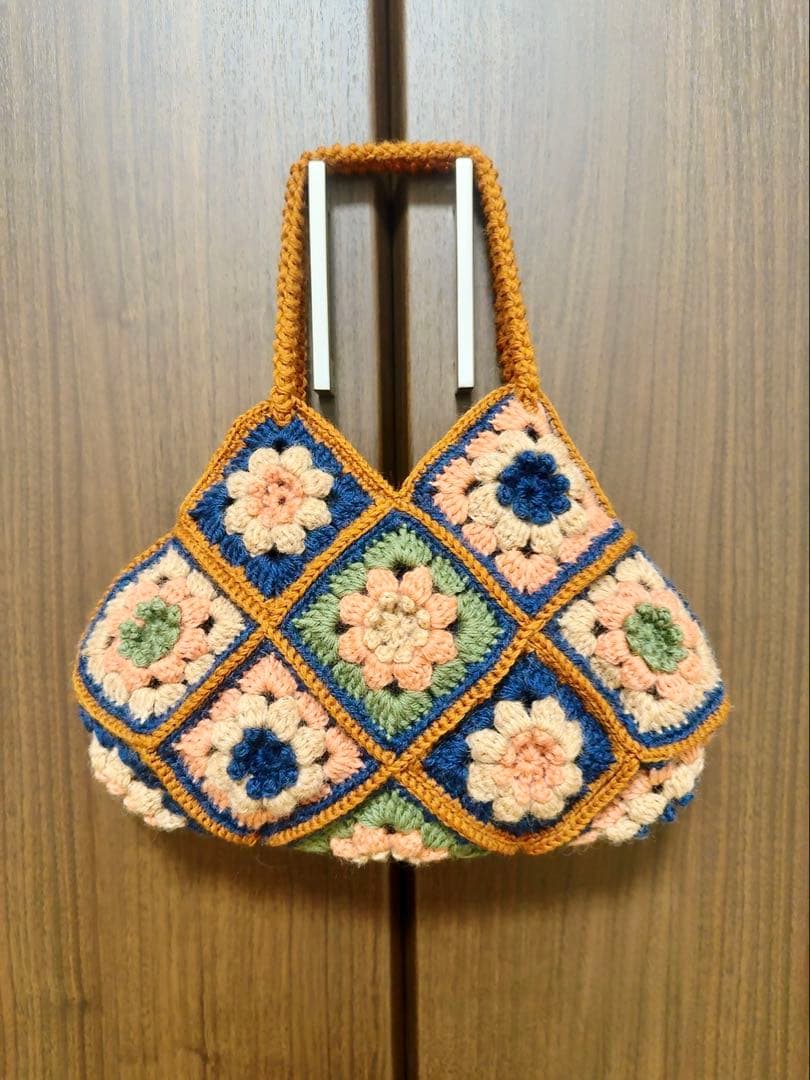 グラニーバッグ カラフルウール毛糸 かぎ針編み
