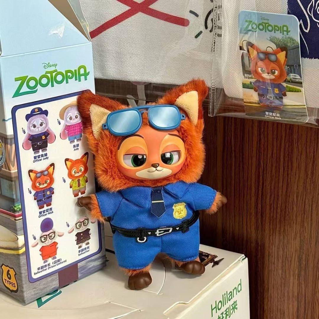 【袋未開封】miniso ディズニー ズートピア ニック＆警官ニック 2体セット