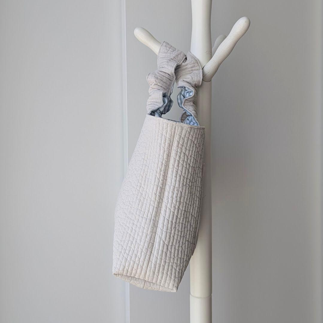 ユミ ヌビバッグ フリルハンドル ヌビトートバッグ A4サイズ