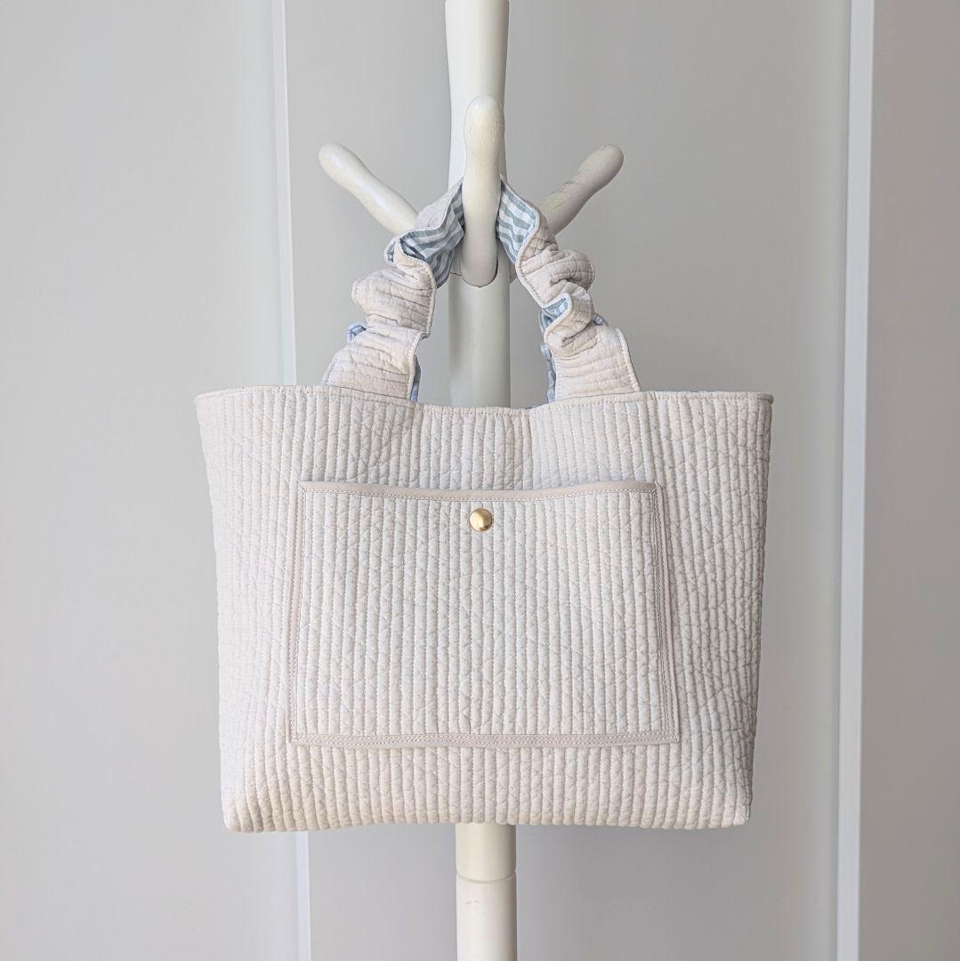 ユミ ヌビバッグ フリルハンドル ヌビトートバッグ A4サイズ