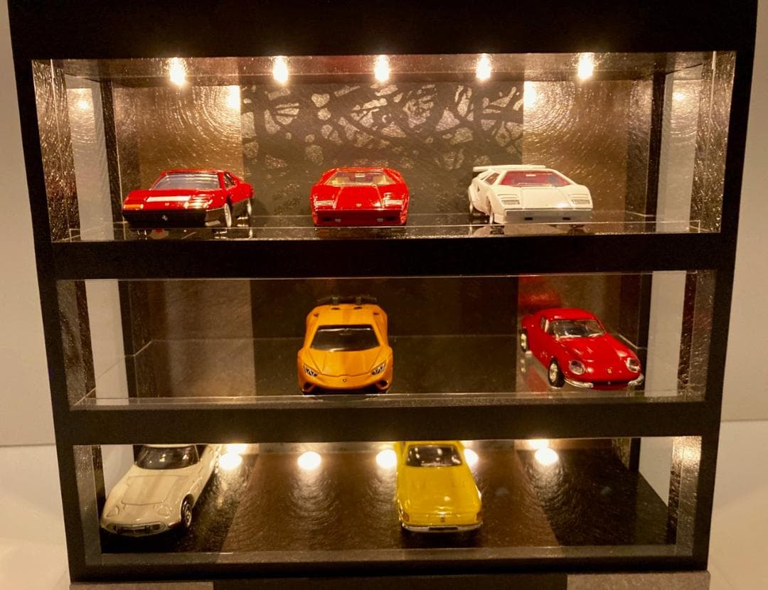 1/64展示仕様・BK&BS・3層式ディスプレーBOX/LED照明・ネオジオラマ