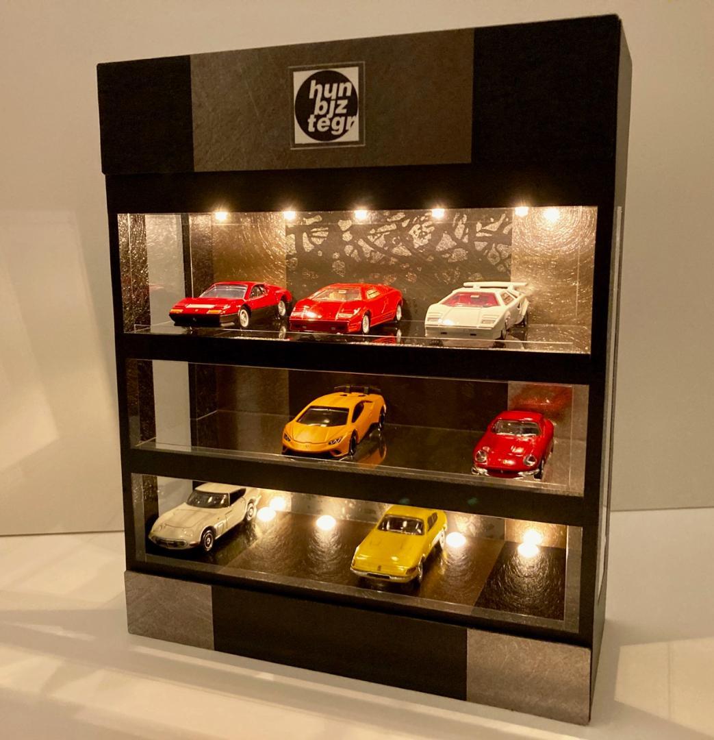 1/64展示仕様・BK&BS・3層式ディスプレーBOX/LED照明・ネオジオラマ