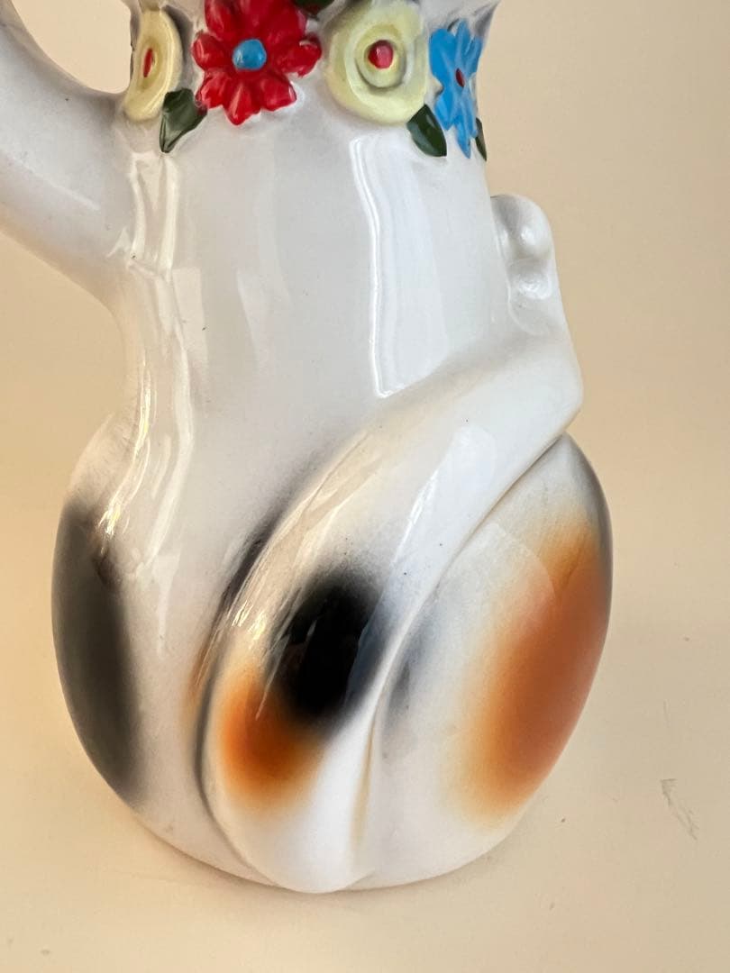 昭和レトロ　瀬戸ファンシー 招き猫　かわいい　陶器　貯金箱　約20cm