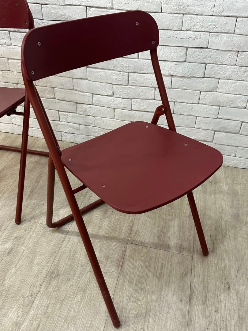 ⭐️全国送料無料】無印良品　MUJI パイプ　椅子　折りたたみ　チェア　2脚セット