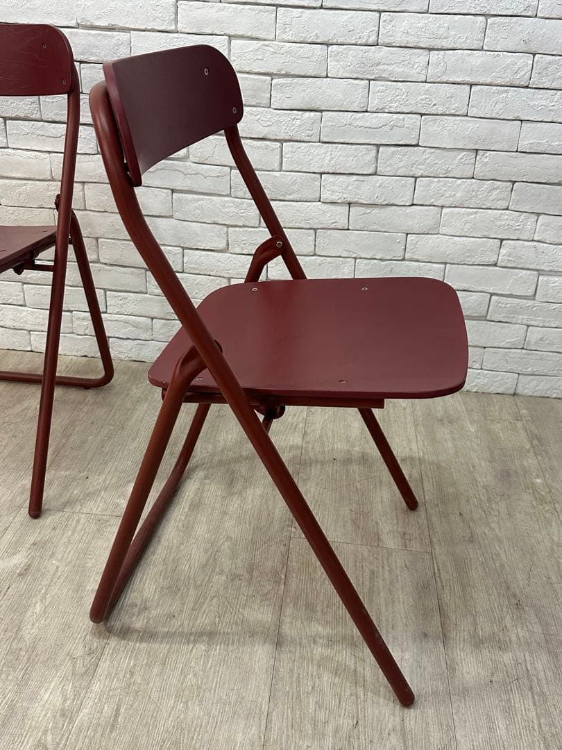 ⭐️全国送料無料】無印良品　MUJI パイプ　椅子　折りたたみ　チェア　2脚セット