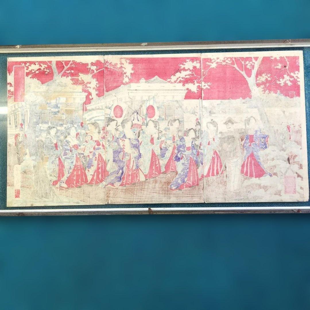 鉄道停車場　石斎浩明 画 　昭和レトロ