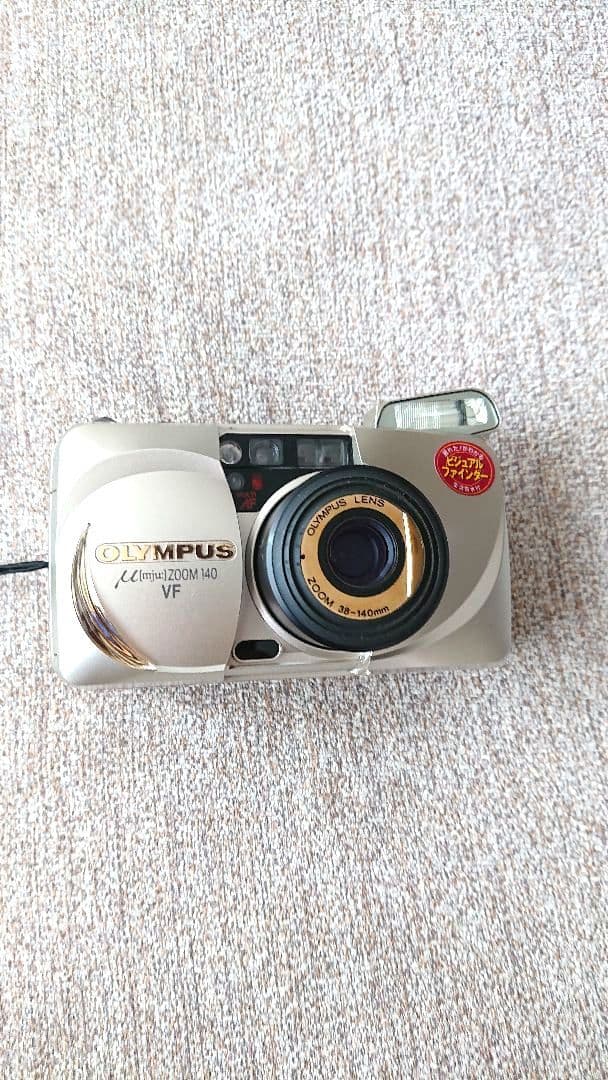OLYMPUS μ[mju:] ZOOM 140 VF ゴールドフィルムカメラ