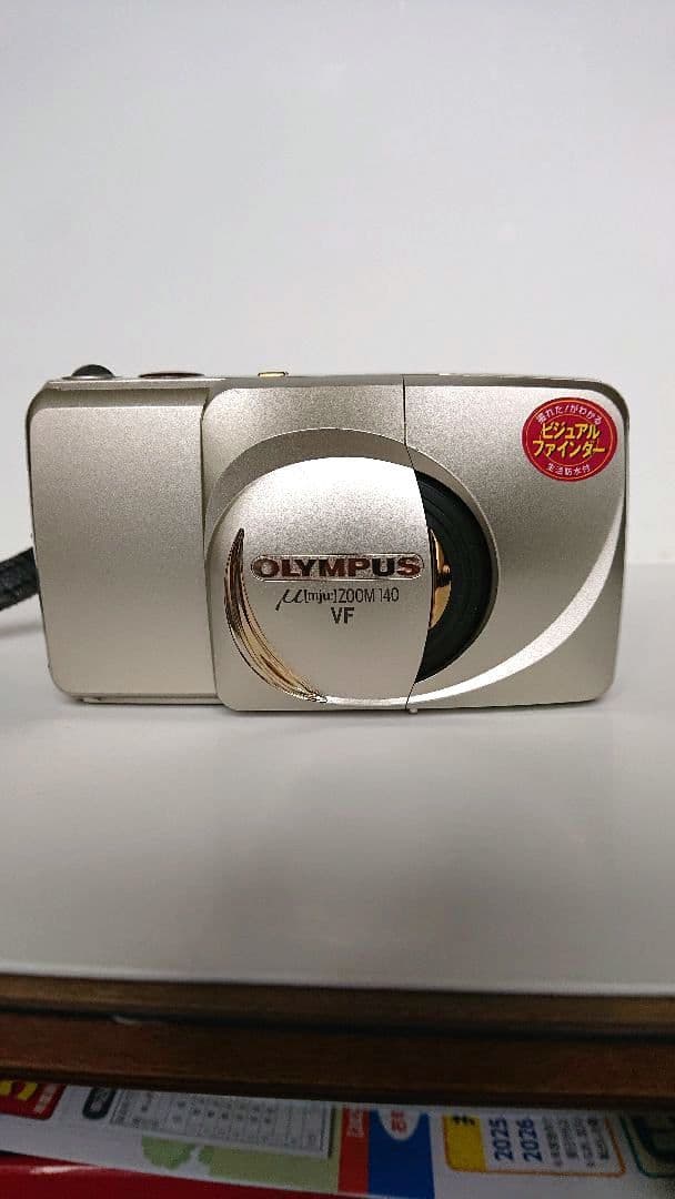 OLYMPUS μ[mju:] ZOOM 140 VF ゴールドフィルムカメラ