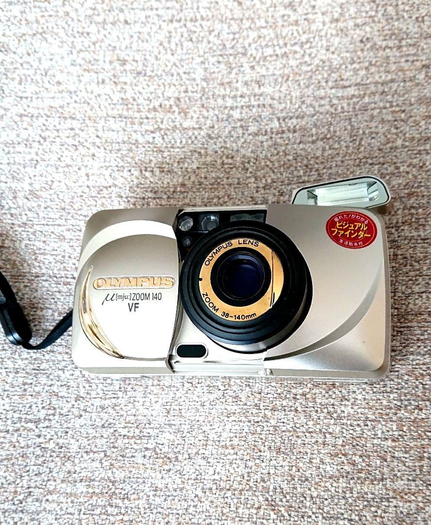 OLYMPUS μ[mju:] ZOOM 140 VF ゴールドフィルムカメラ