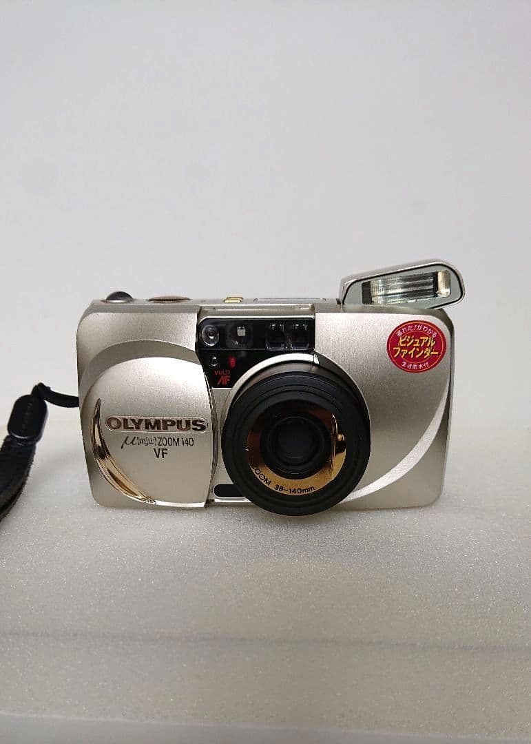 OLYMPUS μ[mju:] ZOOM 140 VF ゴールドフィルムカメラ