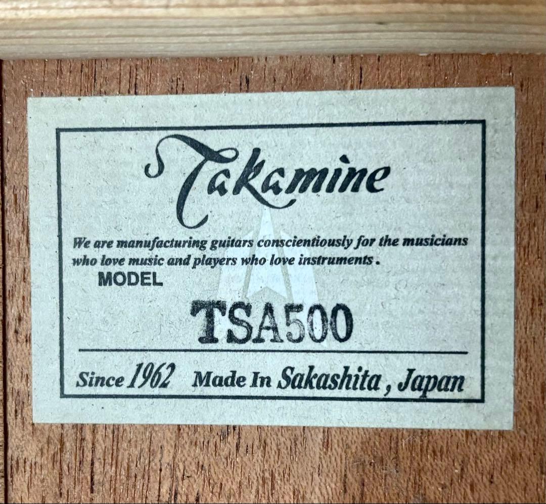 【新品弦張替済】Takamine アコースティックギター TSA500