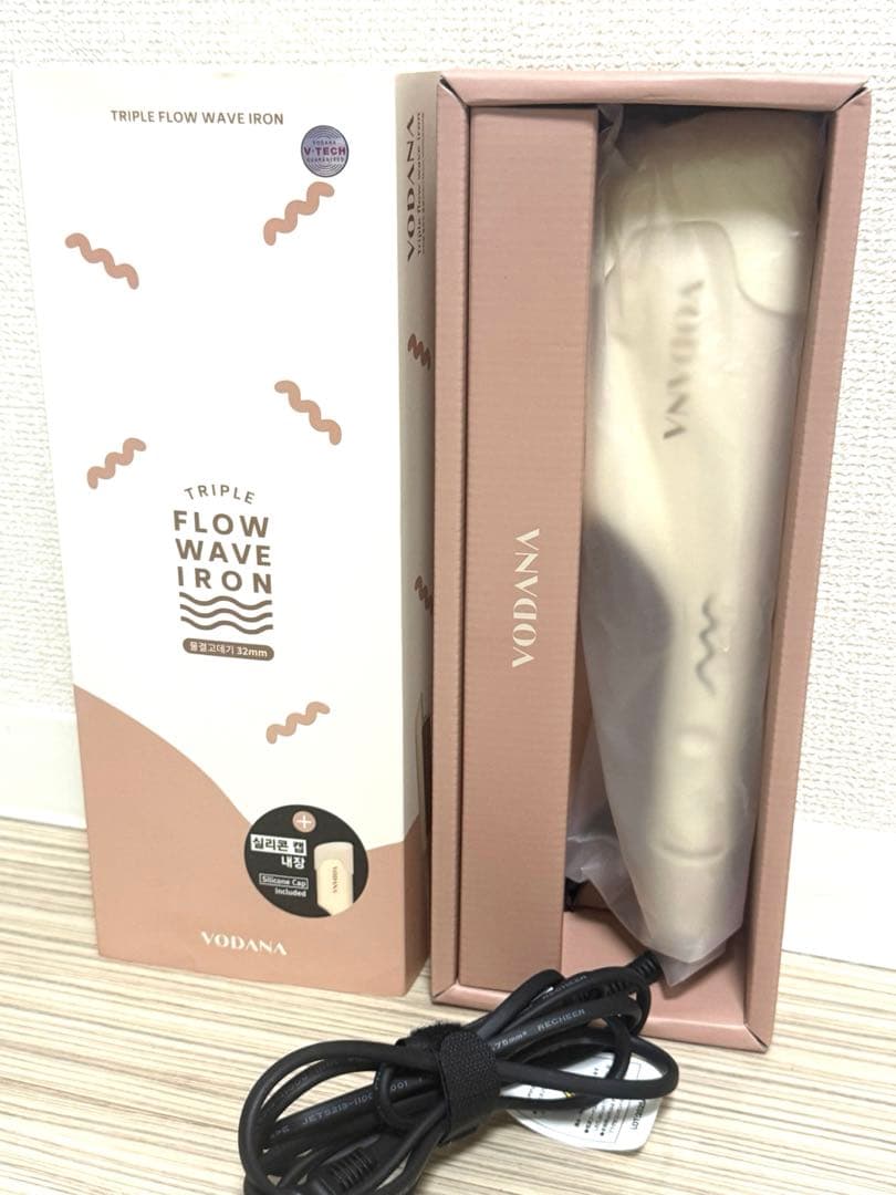 vodana 波巻きトリプルウエーブアイロン　コテ 32mm
