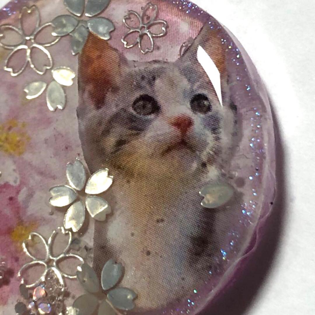 レジンヘアゴム　NO.284♡おすまし猫ちゃん