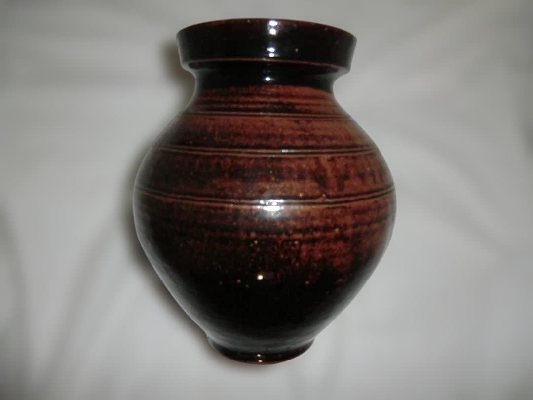 立杭焼　　市野弘之　　天目壺　　木箱入り