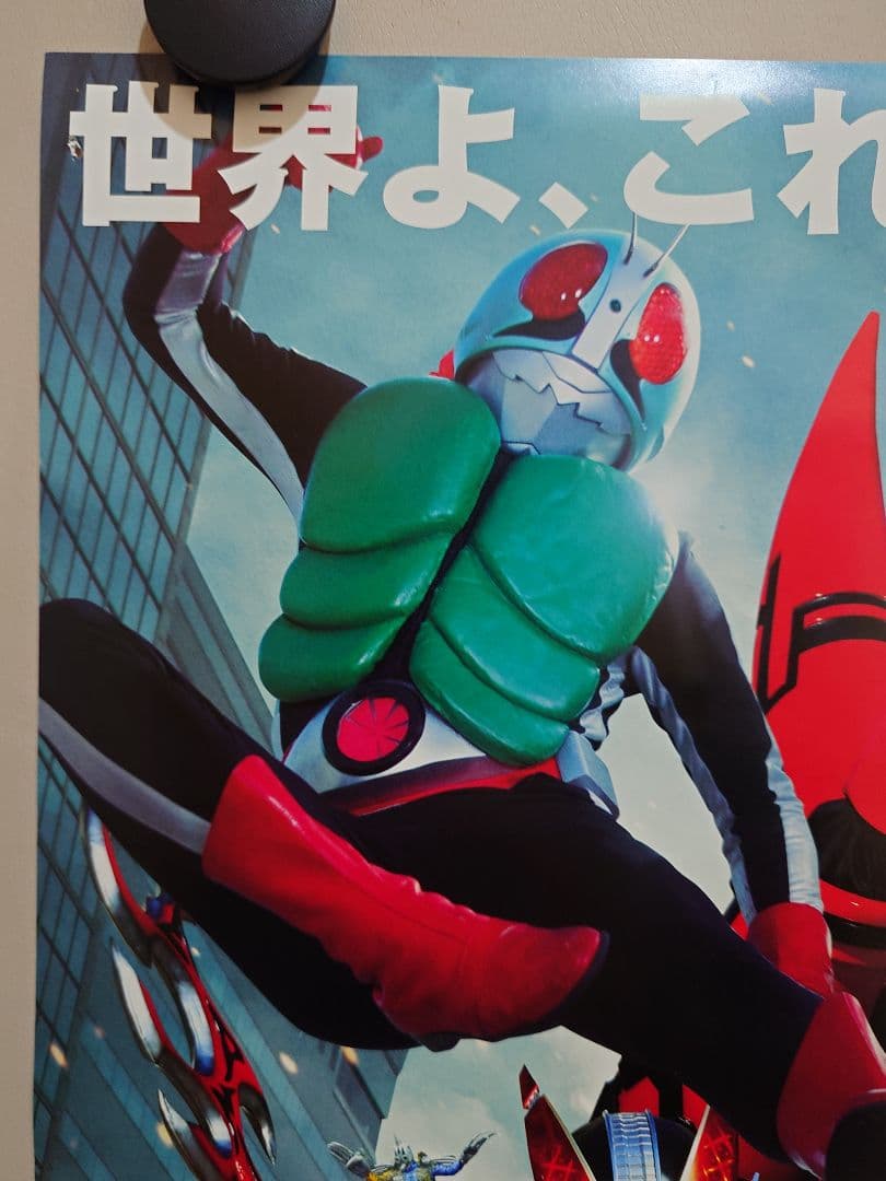 【未使用】『 オーズ・電王・オールライダー　レッツゴー仮面ライダー 』ポスター