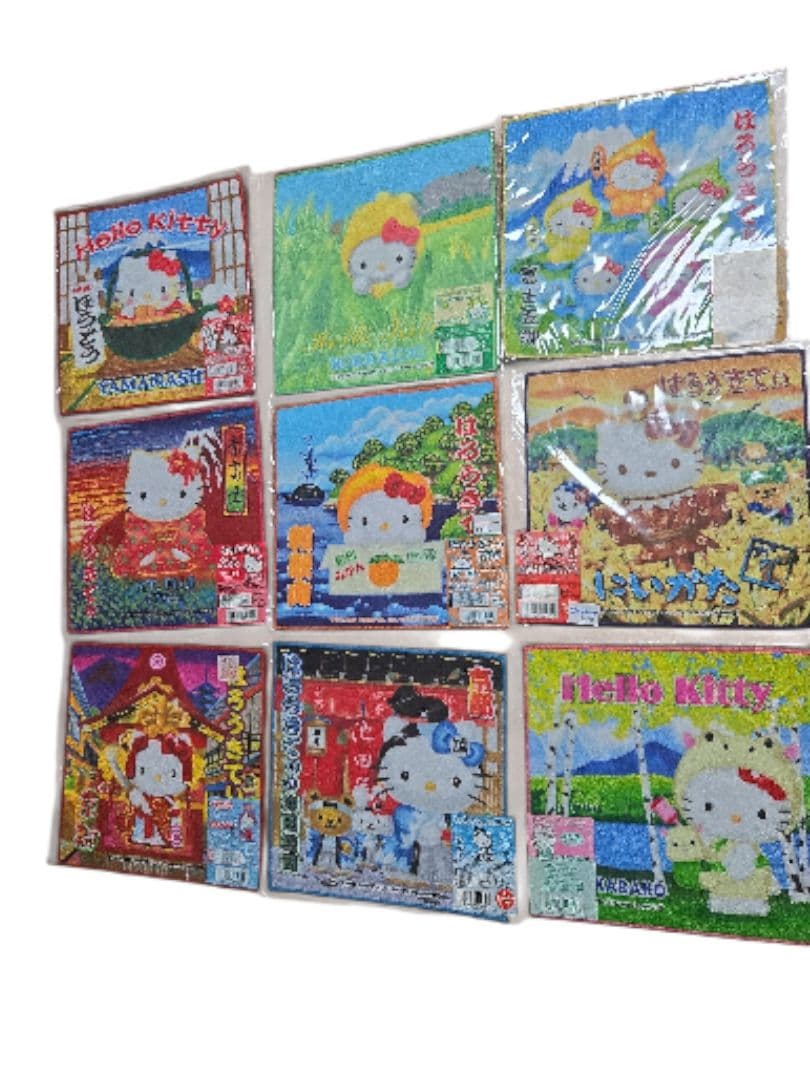 【昭和レトロ物】キティーご当地ハンカチオル６３枚まとめ売り