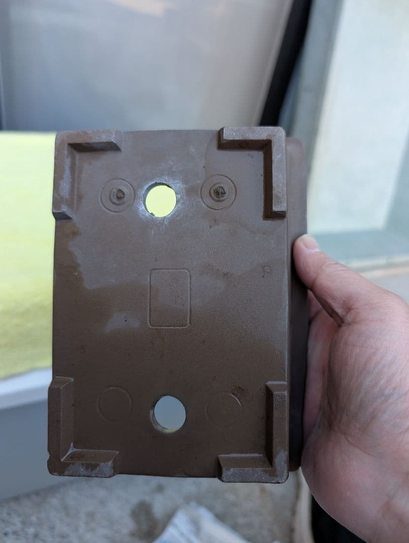 陶器製 盆栽鉢印あり 20cm x 15cm