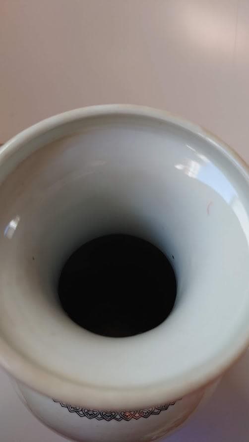 景徳鎮製　シミ有　花器　フラワーベース　華道　生け花　生花　フラワーアレジメント