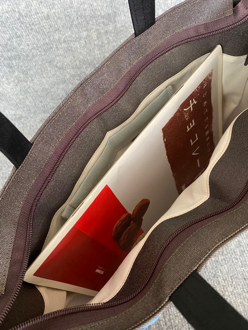 A4サイズ♡倉敷畳縁シンプルリボントート(スモーキーブルー)